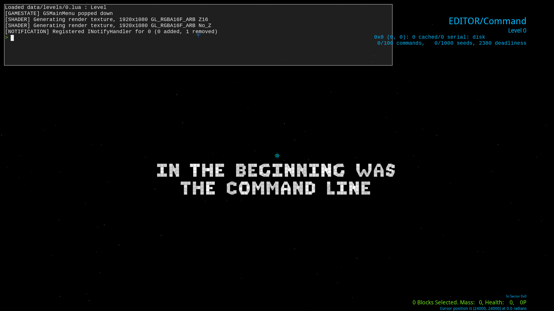 In the beginning was the command line